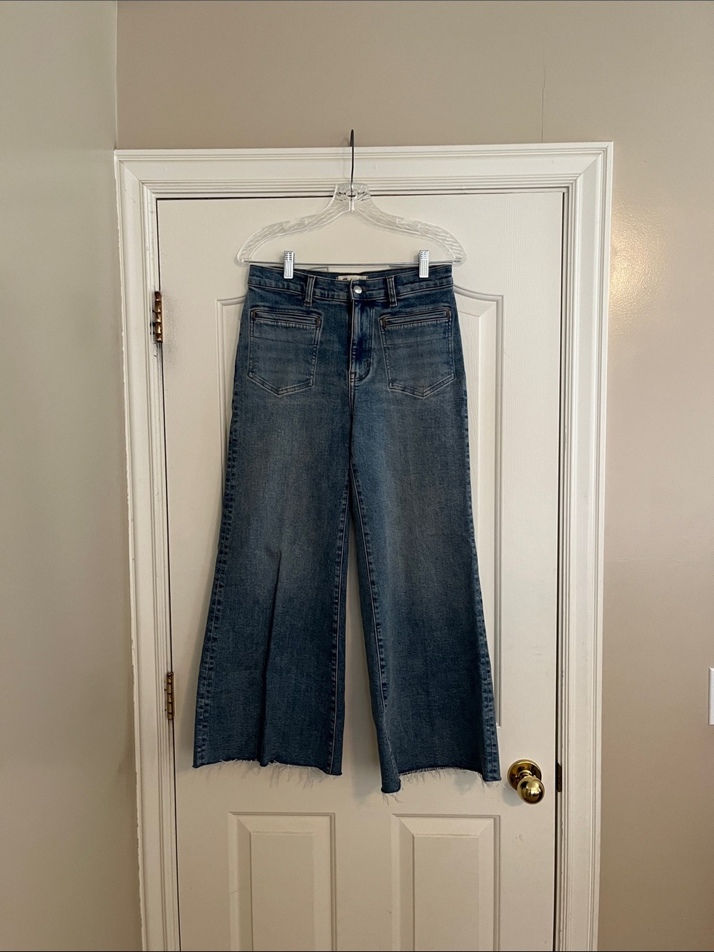 Madewell Flared Wide-Leg Crop Jeans size 28 - Picture 2 of 4